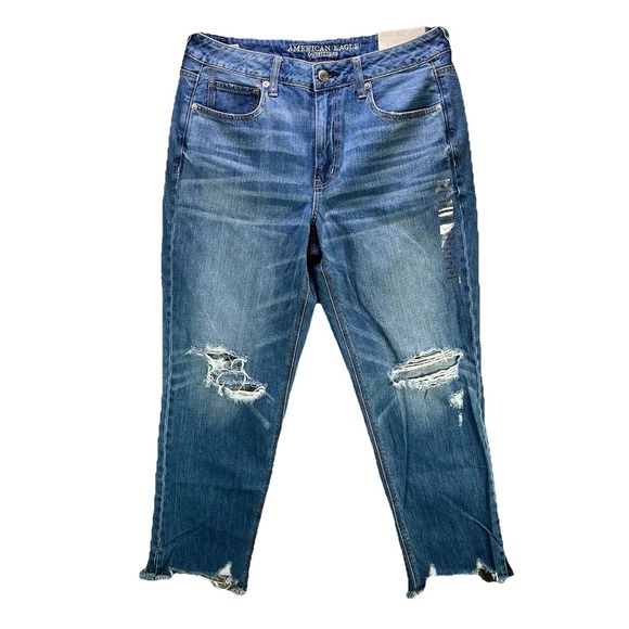 American Eagle Outfitters Denim - American Eagle Jeans Womens 12 Blue High Rise Tomgirl Distressed